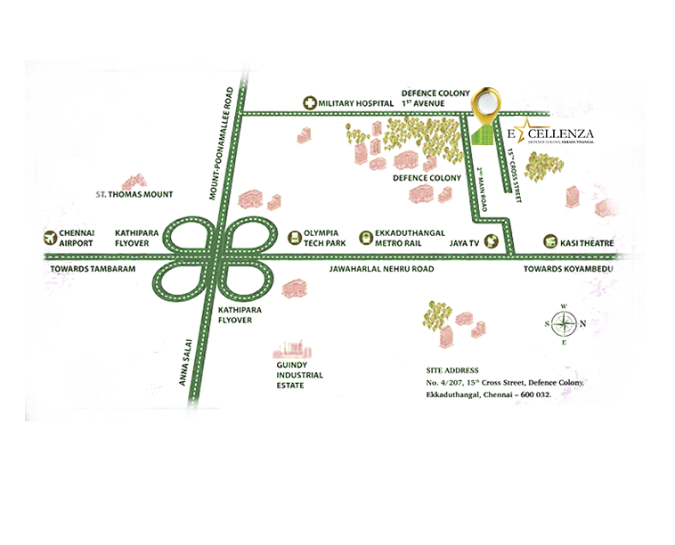 Excellenza Ekkaduthangal Map