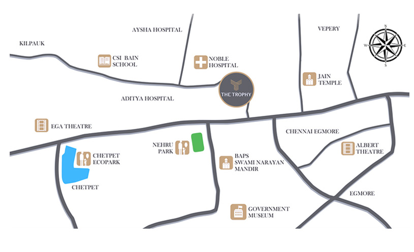 The Trophy P H Road Side Map