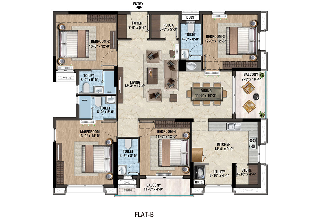 Flat B Map View