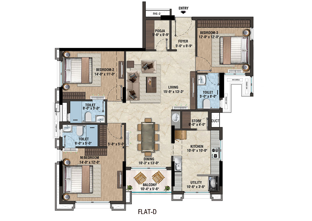 Flat D Map View